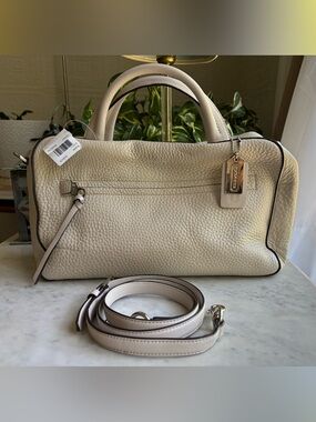 NWT Coach Bleecker Toaster Satchel in Ecru